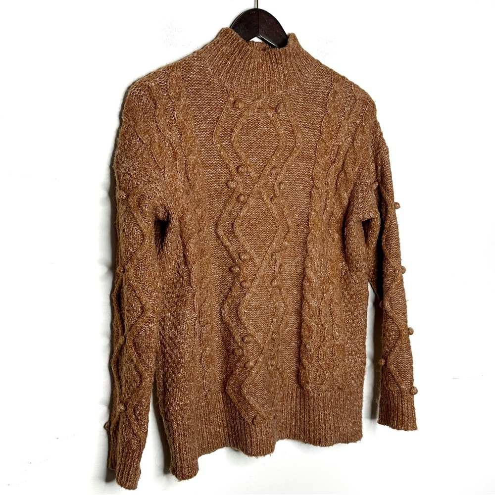 Heartloom Rust Hazel Pom Pom Bobble Mockneck Sweater Small - Picture 6 of 11